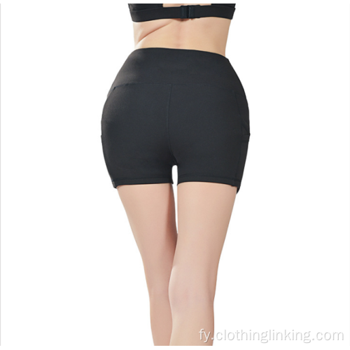 Yoga-shorts mei hege taille mei sydpocket